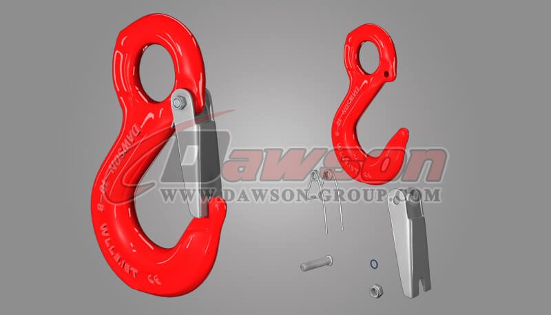 Gancho para eslinga con ojo de grado 80 con pestillo fundido para eslingas de cadena - Dawson Group Ltd. - Fabricante de China