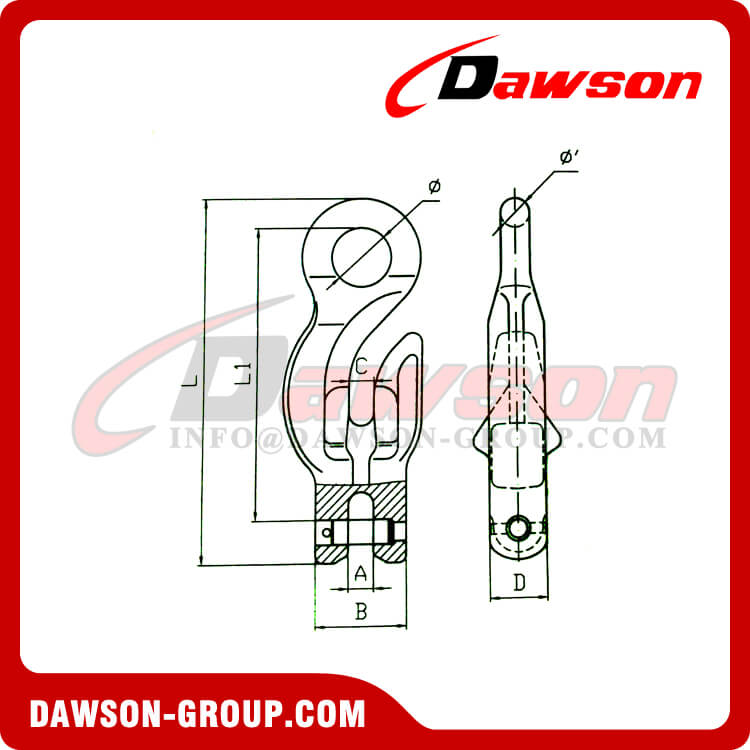 Gancho de garra ocular DS1051 G100 - Dawson Group Ltd. - Fabricante, f&aacute;brica na China