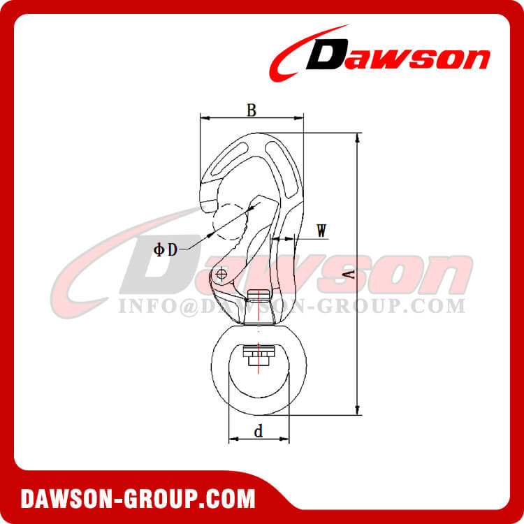 DS7805D1E Gancho de seguridad de aleación de aluminio 7075, mosquetón de gancho de seguridad