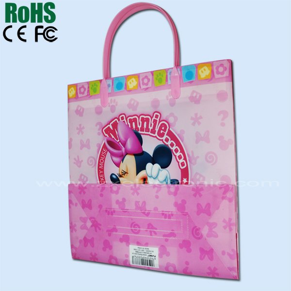 Lovely cartoon paper bag with music