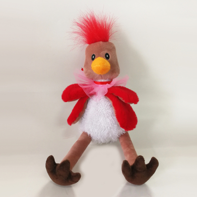 OEM stuffed wild animals cute pink plush flamings with cloth