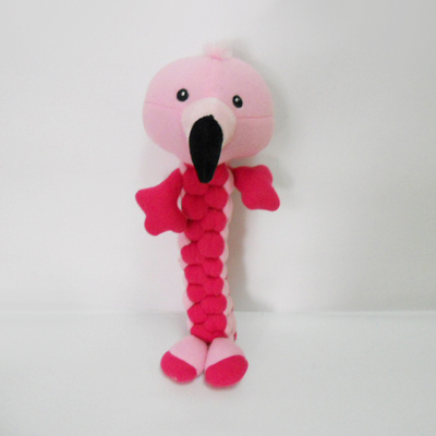 Plush Flamingos Shaped Chew Interactive Dog Rope Toy