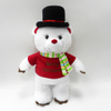 Christmas Stuffed Animal Plush White Bear With Hat for Kids