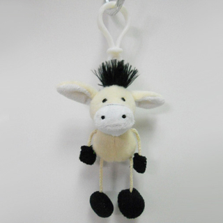 Custom Soft Plush Donkey Toy Keychain