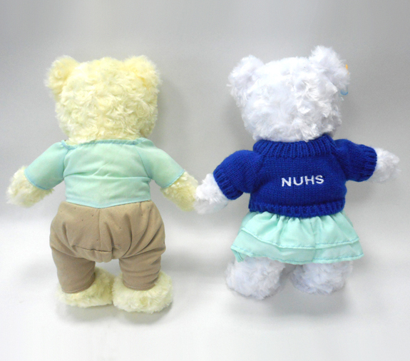 Customized Plush Stuffed Lovely Couple Teddy Bear Toys with Clothes