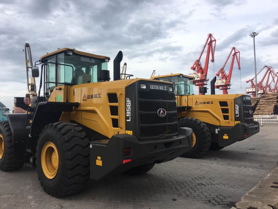 Shandong Lingong 5t Wheel Loader LG956L for Mining, Rock or Coal