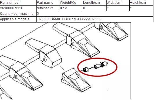Retainer Kit 26180007661 for Sdlg956L