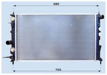 Radiator for OPEL