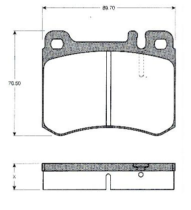 Brake pad for MERCEDES BENZ