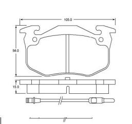 Brake pad for RENAULT