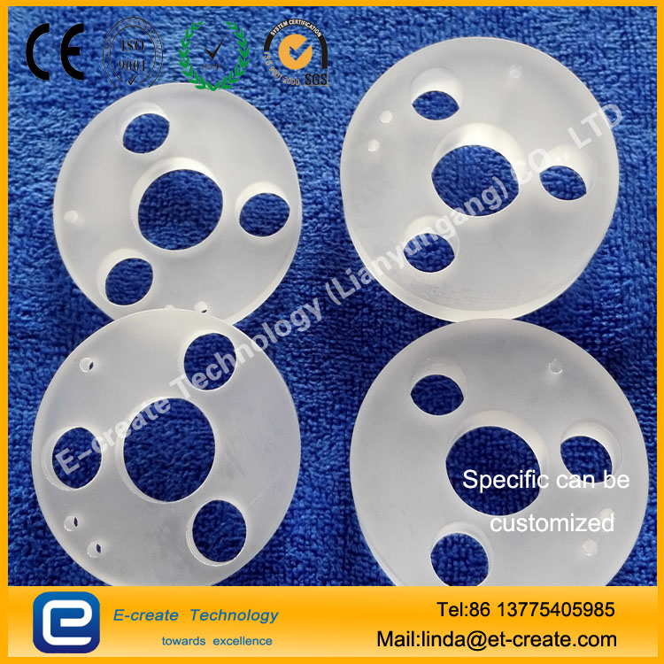 Quartz plate Quartz glass plate drilling slotted positioning hole screw flange custom