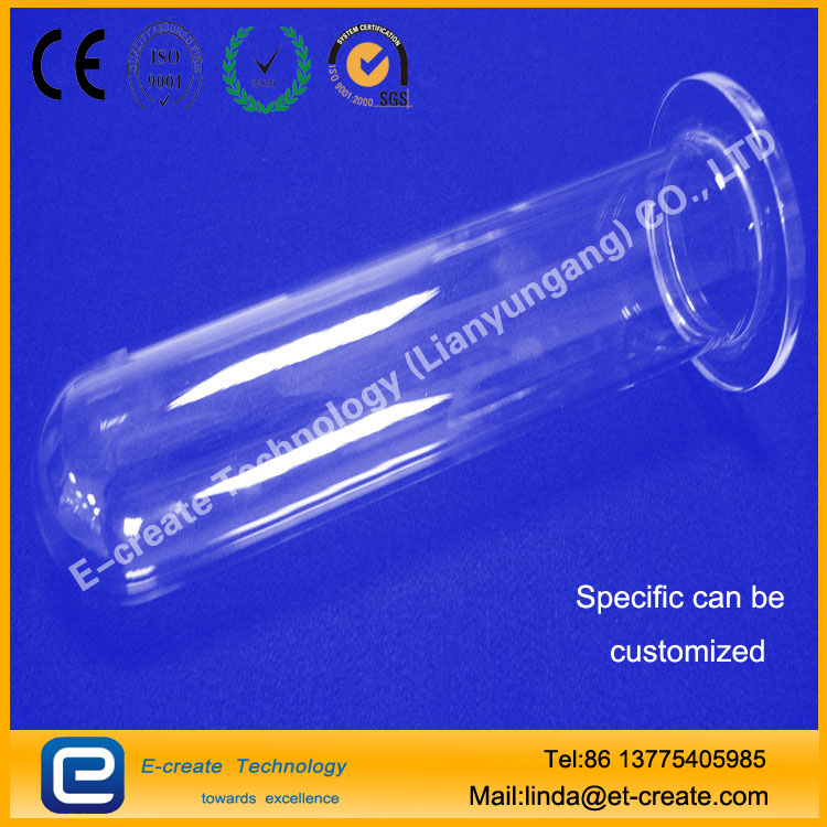 Transparent quartz tube, quartz cover, quartz bell jar