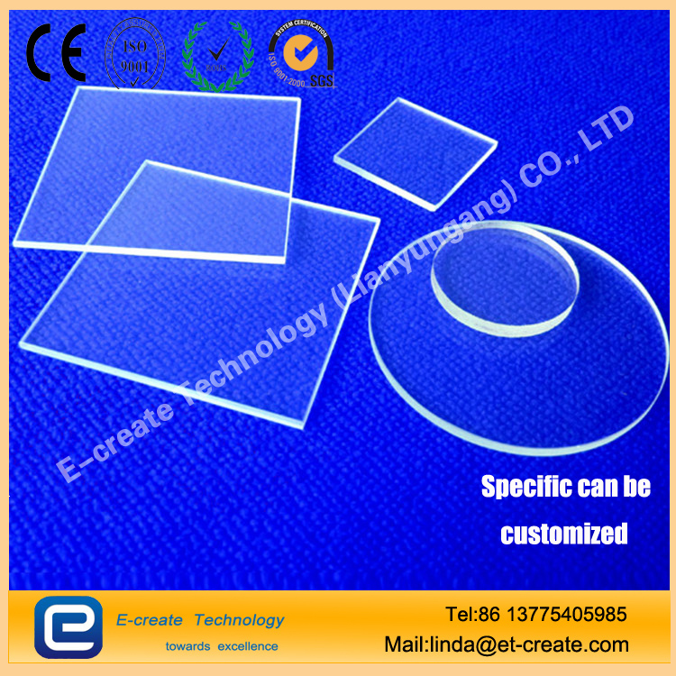 Quartz glass plate high purity and high permeability of high temperature glass quartz film optical lens discs