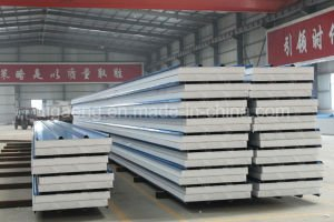 Panneau &quot;sandwich&quot; de la t&ocirc;le d'acier de couleur EPS/PU d'usine de la Chine