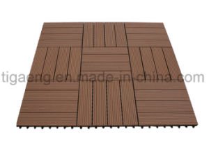 Recyclable Facile-Monter le Decking en plastique en bois du compos&eacute; WPC DIY