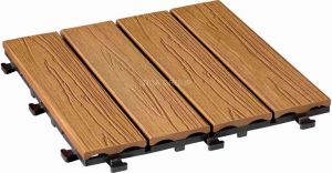 Decking en bois de compos&eacute; de HDPE de tuiles de WPC DIY/installation facile ext&eacute;rieure