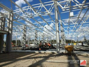 Projet lourd bon march&eacute; de structure m&eacute;tallique de /South Afrique d'atelier