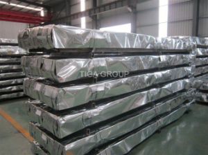 T&ocirc;le d'acier galvanis&eacute;e de plaque m&eacute;tallique enduite de zinc ondul&eacute; pour le toit et le mur