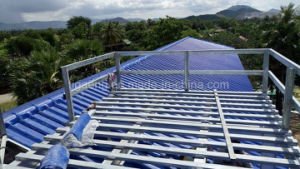 Villa de structure m&eacute;tallique de Prebuilt/cour/terrain de basket/gymnase du football