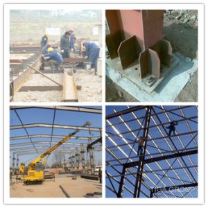 F&aacute;brica de la estructura de acero de la luz de la pared del panel de emparedado vertida para &Aacute;frica