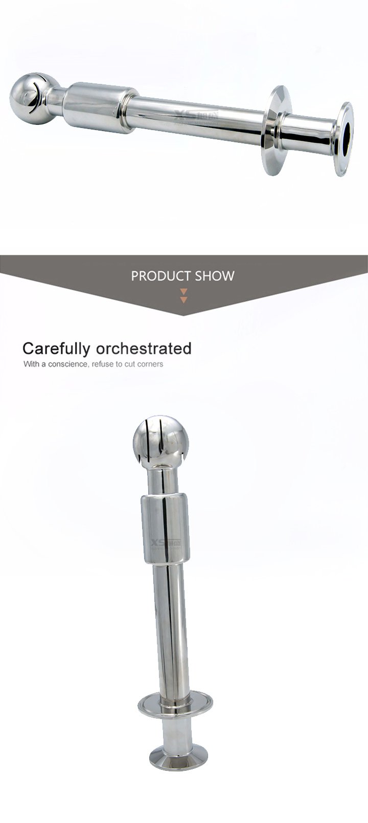 Двойная вращающаяся распылительная головка Tri-Clover из нержавеющей стали SUS304