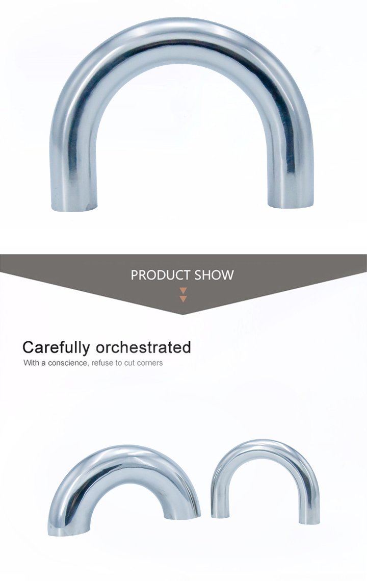 Отвод из нержавеющей стали SS304 U с зеркальной полировкой