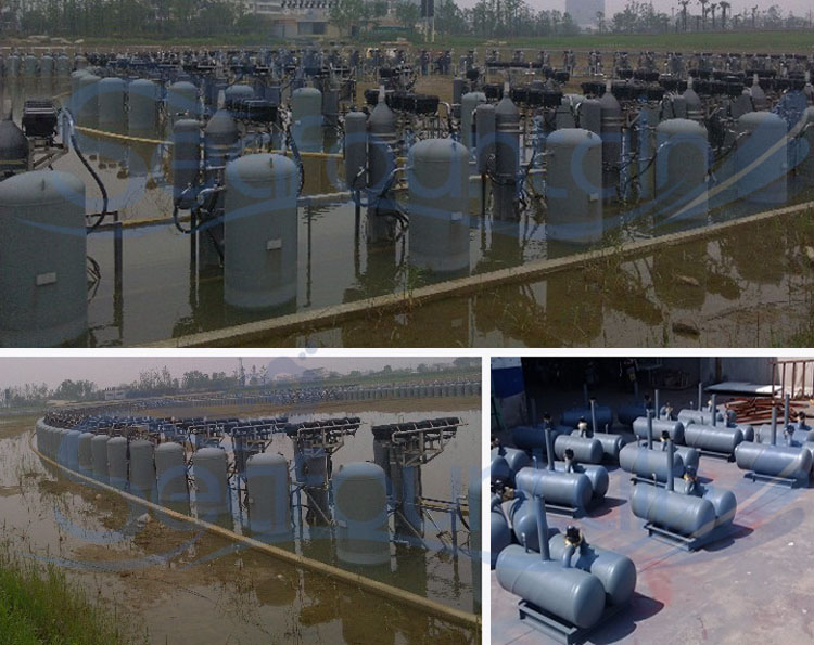 gas jet fountain at site