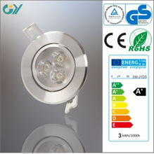 0.5PF 4000k 3W铝LED Downlight与铈RoHS