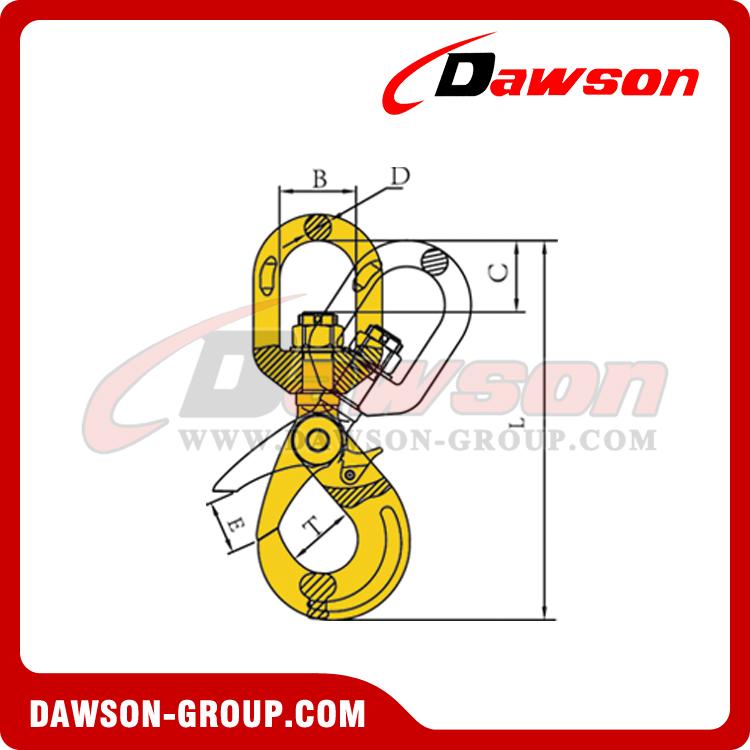 DS083 G80 GANCHO AUTOBLOQUEO GIRATORIO EUROPEO DAWSON-GROUP-LTD.-CHINA FACTORY
