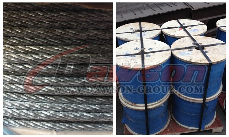 Cable de alambre de acero 6 &times; 7 + FC - Dawson Group Ltd. - Fabricante, proveedor, f&aacute;brica y exportador de China