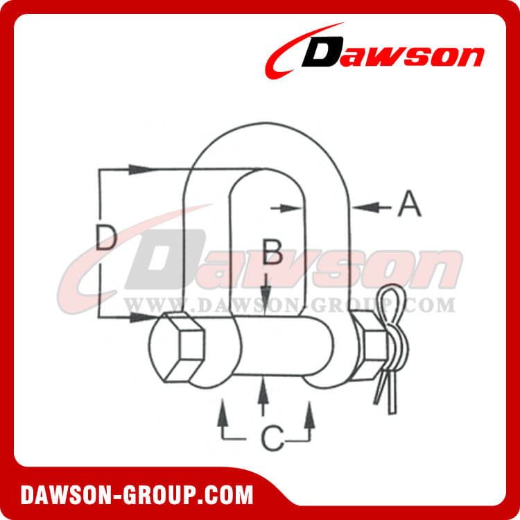 ステンレス鋼ボルト チェーン シャックル安全ピン ナット - Dawson Group Ltd. - 中国メーカー、サプライヤー、工場