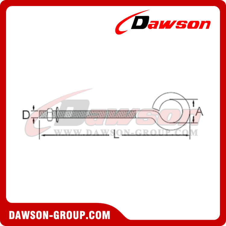 C&Aacute;NCAMO+CON TUERCA+ZINCADO - DAWSON GROUP LTD.- FABRICANTE, PROVEEDOR, F&Aacute;BRICA DE CHINA