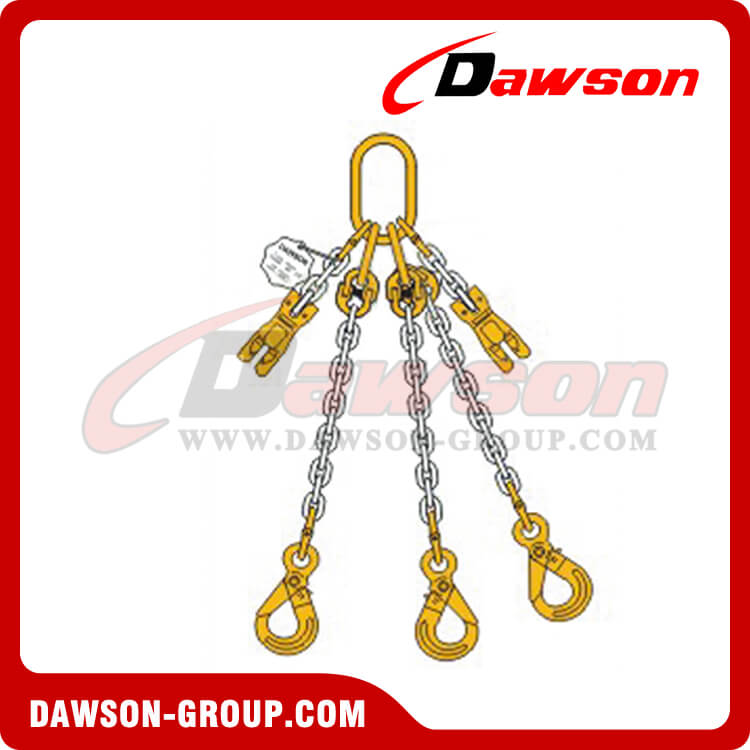 T-DS032-DS081-DS073 Eslinga de cadena de triple pierna para elevaci&oacute;n - Dawson Group Ltd. - Fabricante de China