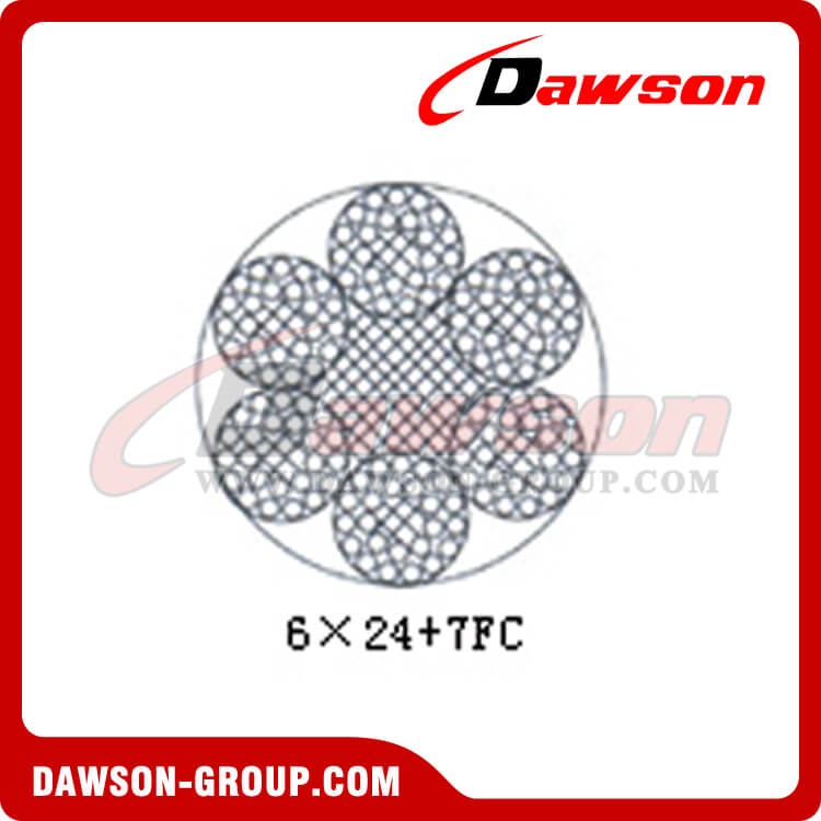 Steel Wire Rope Construction(6×24+7FC) - Dawson Group Ltd. - China Manufacturer, Supplier, Factory スチール ワイヤー ロープ構造 (6×;24+7FC) - Dawson Group Ltd. - 中国メーカー、サプライヤー、工場