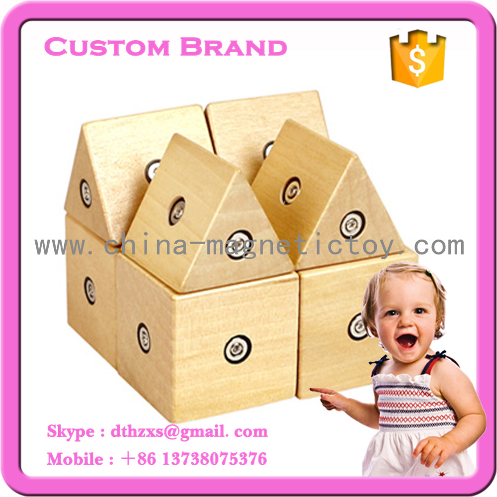 magnetic wooden building blocks
