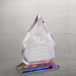 Tear Drop Vibrant Luminary Crystal Trophy (#73545)