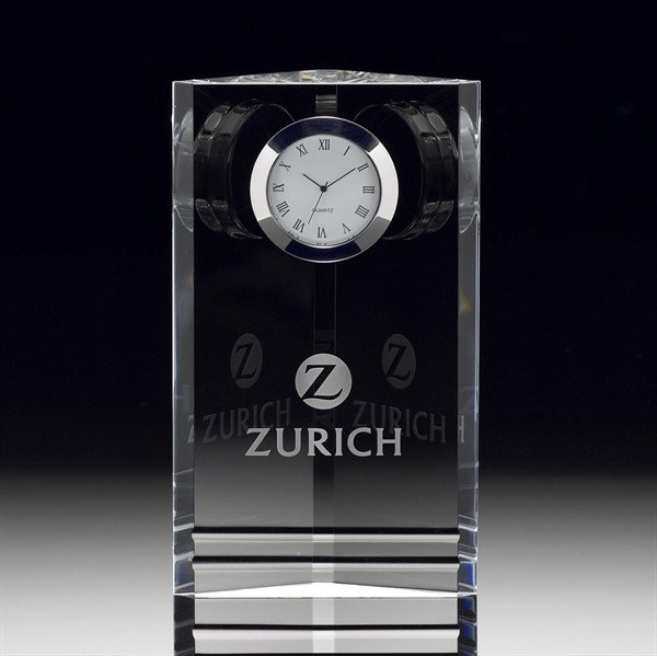 Wilshire Wedge Crystal Clock (#51001)