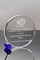 Crystal Circle with Blue Crystal Stand for Recognition Awards