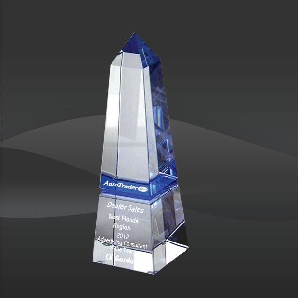 Blue Crystal Obelisk Award (SCT-B4108, SCT-B4110, SCT-B4112)