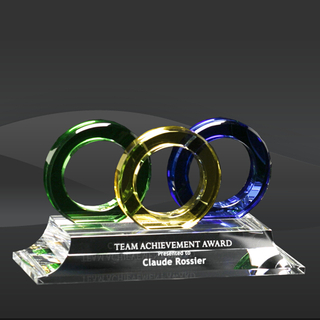 Trident Ring Crystal Award (CD-6760, CD-6761, CD-6762)