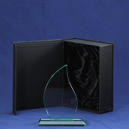 Small Flame Premium Jade Glass Trophy (#75286)