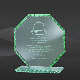 Octagon Pearl Edge Glass Award (CBD-OT25)