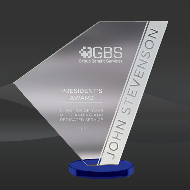 Blue Navigation Arrow Crystal Award (JC-2359BLU, JC-2360BLU, JC-2361BLU)