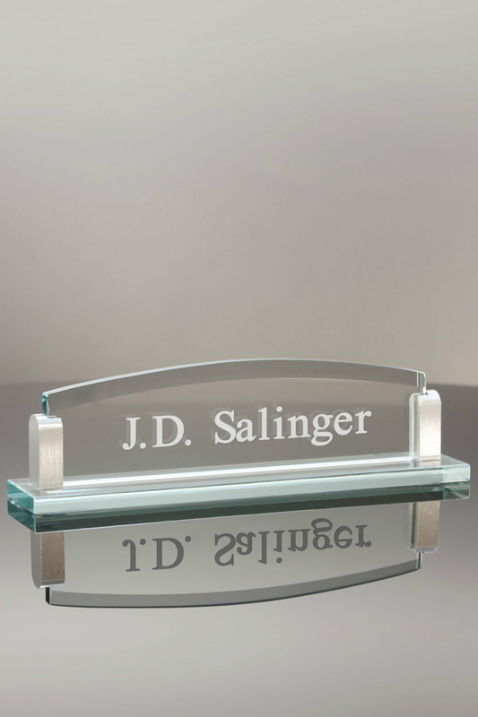 Billboard Jade Glass Desk Plate (#4075)