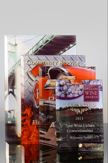 Full Color Printed Glass with Gold Pin Portrait (#6001-P, #6002-P, #6003-P, #6004-P)