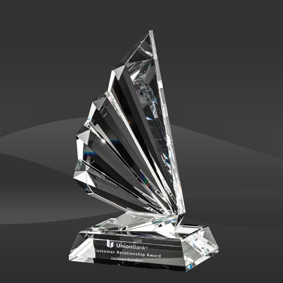 Wings of Focus Crystal Award (STR-OPT8611, STR-OPT8612, STR-OPT8613)