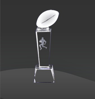 Collegiate Series Fantasy Football Crystal Trophy