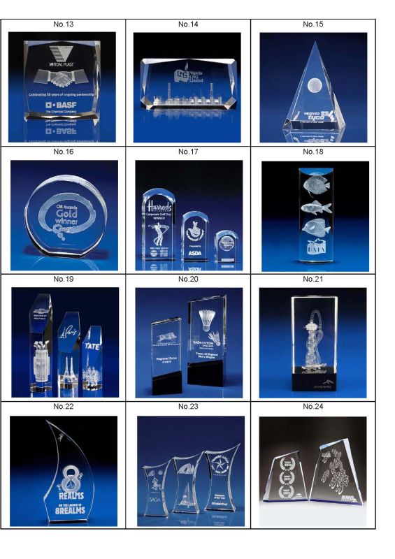 3D Laser Crystal Trophy