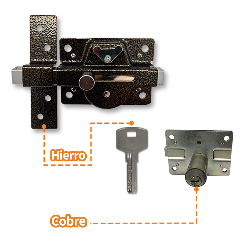  Cerradura de barra de sobre poner 