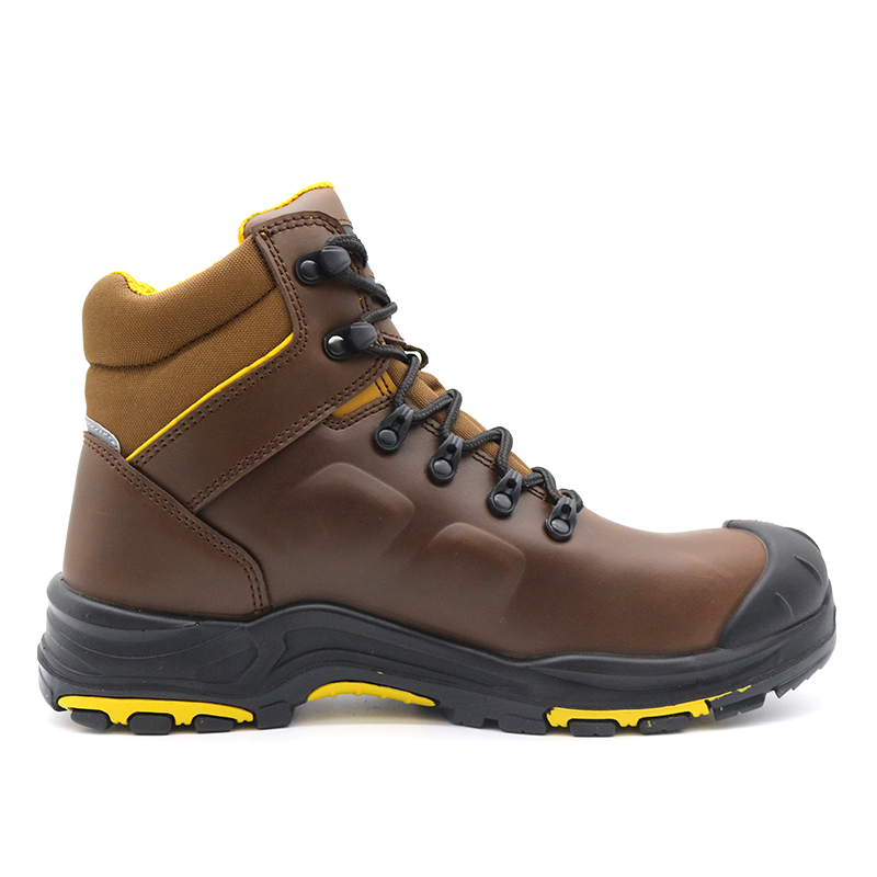 Brown Leather HRO Waterproof Safety Shoes with Composite Toe